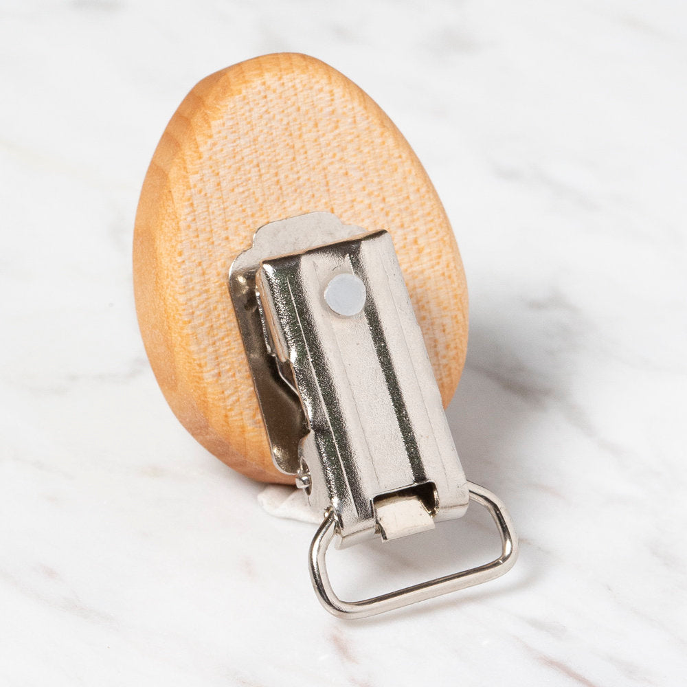 Hobi Baby Egg Shaped Organic Wooden Pacifier Clip - FK04