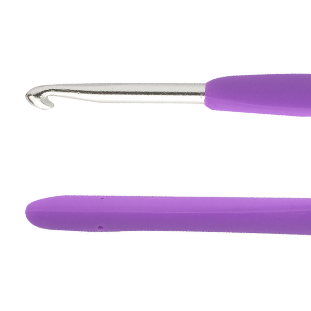 Loren 4.5 mm Soft Handled Crochet Hook, Purple