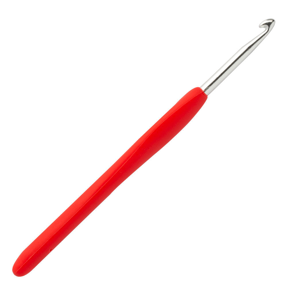 Loren 4.5 mm Soft Handled Crochet Hook, Vermilion