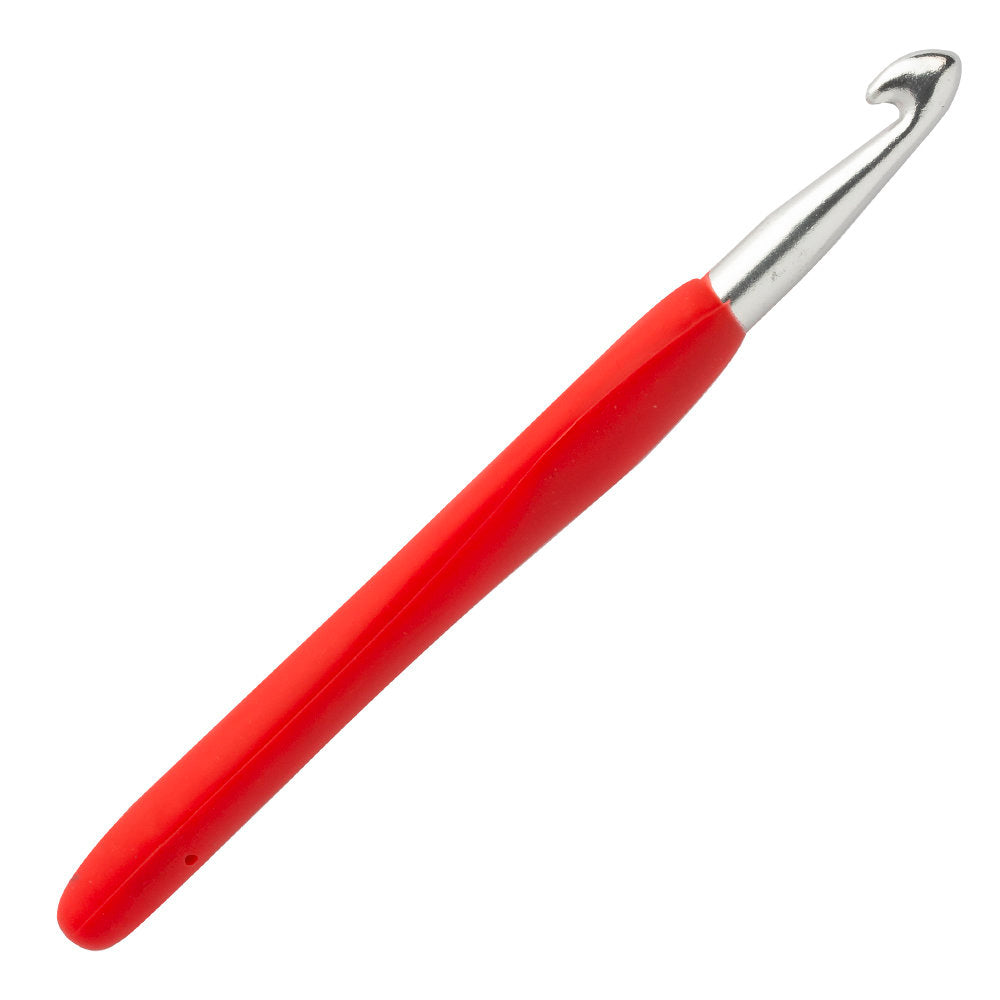 Loren 8 mm Soft Handled Crochet Hook, Red