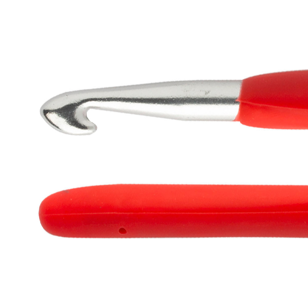Loren 8 mm Soft Handled Crochet Hook, Red