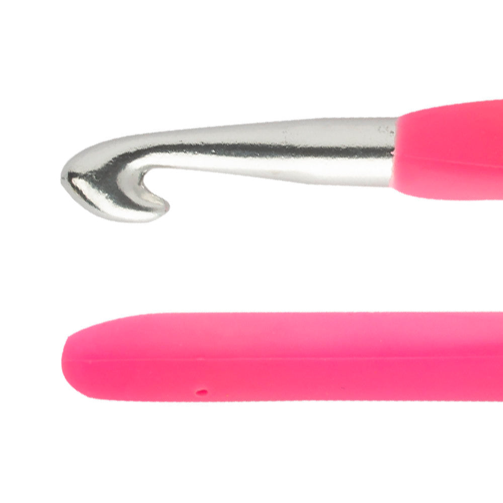 Loren 9 mm Soft Handled Crochet Hook, Pink