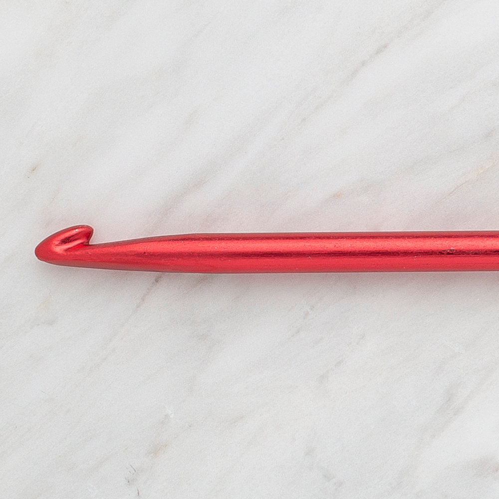 Kartopu 6 mm 35 cm Metal Single Ended Tunisian/afghan Crochet Hook, Red