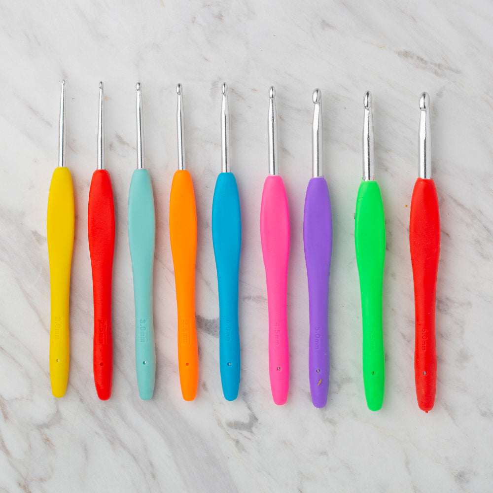 Loren Crafts Soft Handle Wool Crochet Hook Set  9-Piece