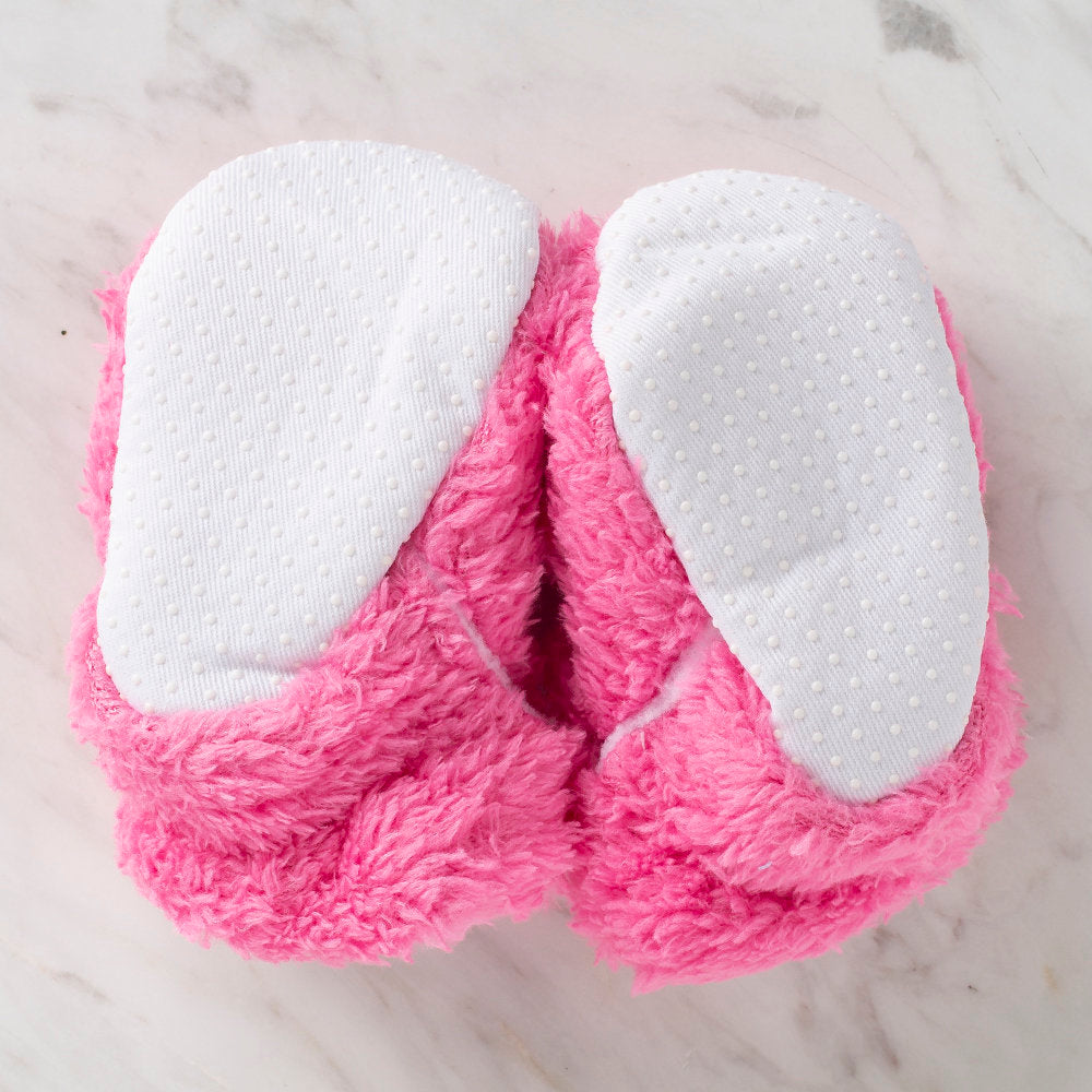 Loren Baby Booties, Pink Bunny