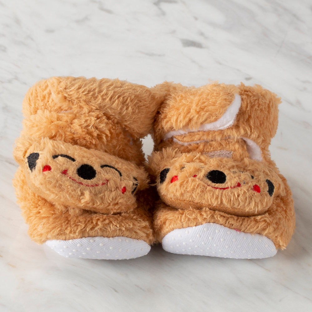 Loren Baby Booties, Brown Koala