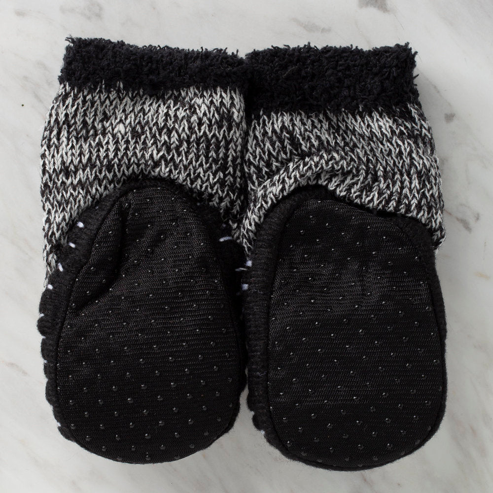 Loren Baby Booties, Knitted Black Cat