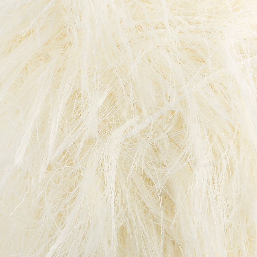 Loren Luna Eyelash Yarn, Cream - R083