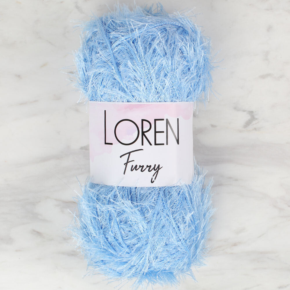 Loren Furry Knitting Yarn, Baby Pink - RF007