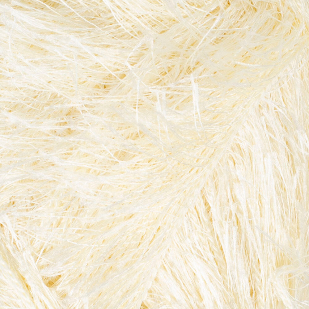 Loren Furry Knitting Yarn, Cream - RF065