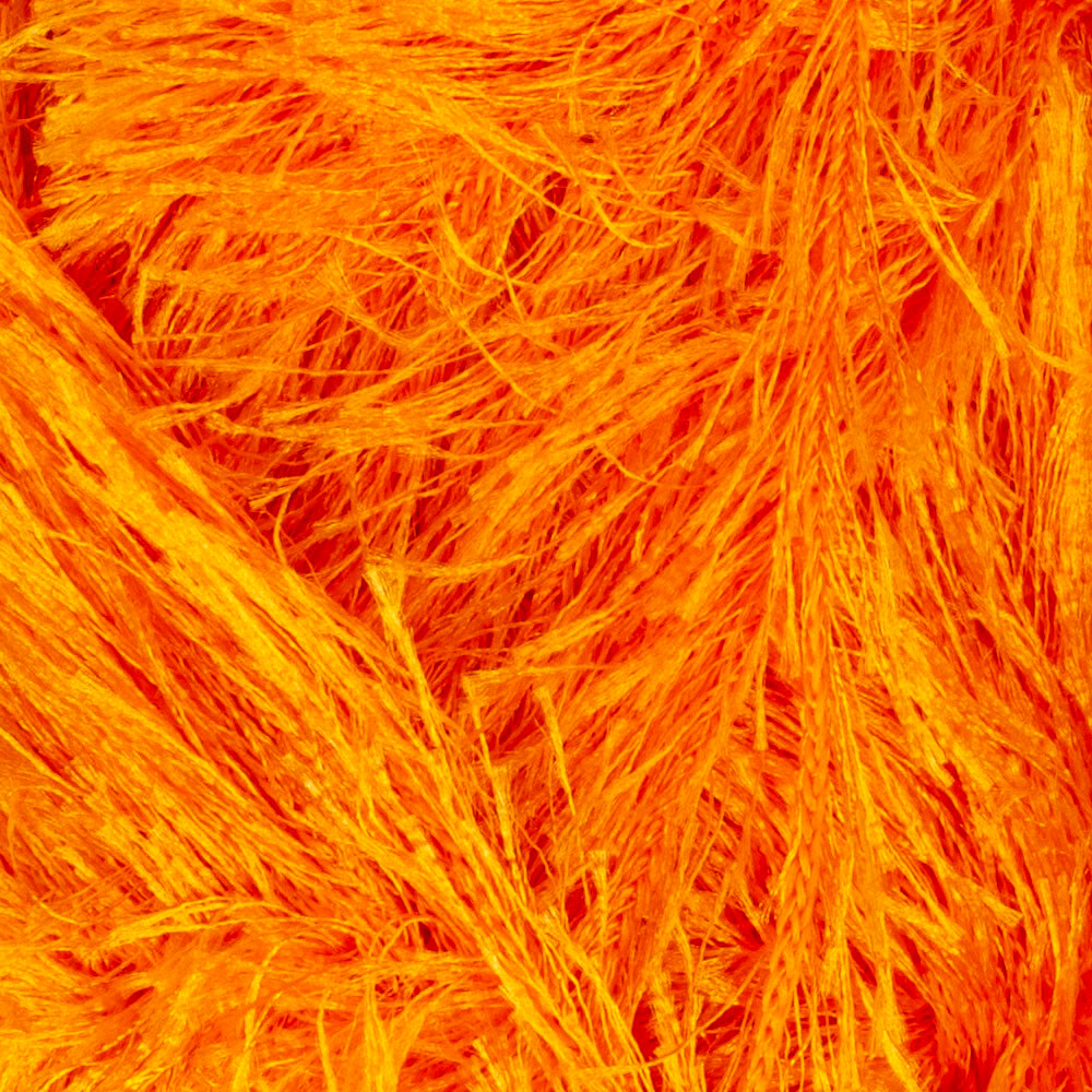 Loren Furry Knitting Yarn, Orange - RF103