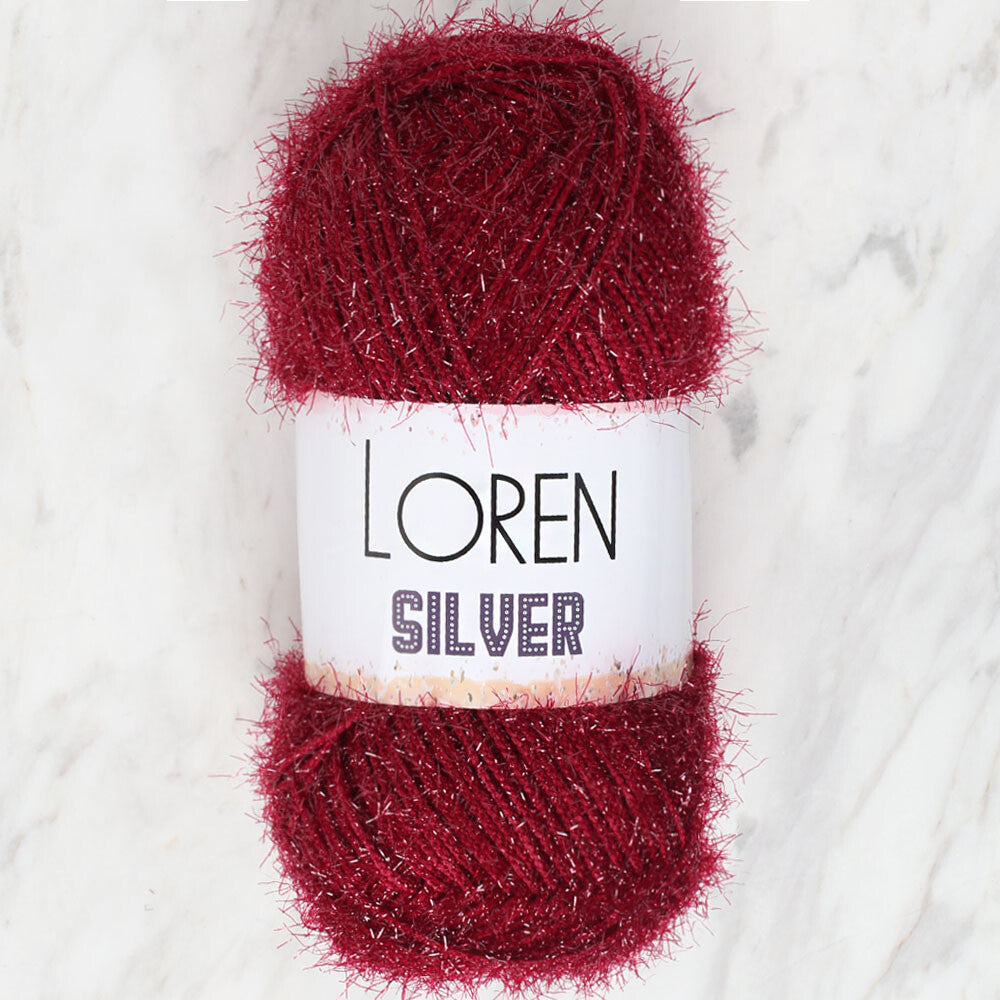 Loren Silver Knitting Yarn, Plum - RS0026