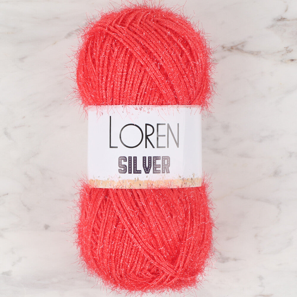 Loren Silver Knitting Yarn, Vermillion - RS0017