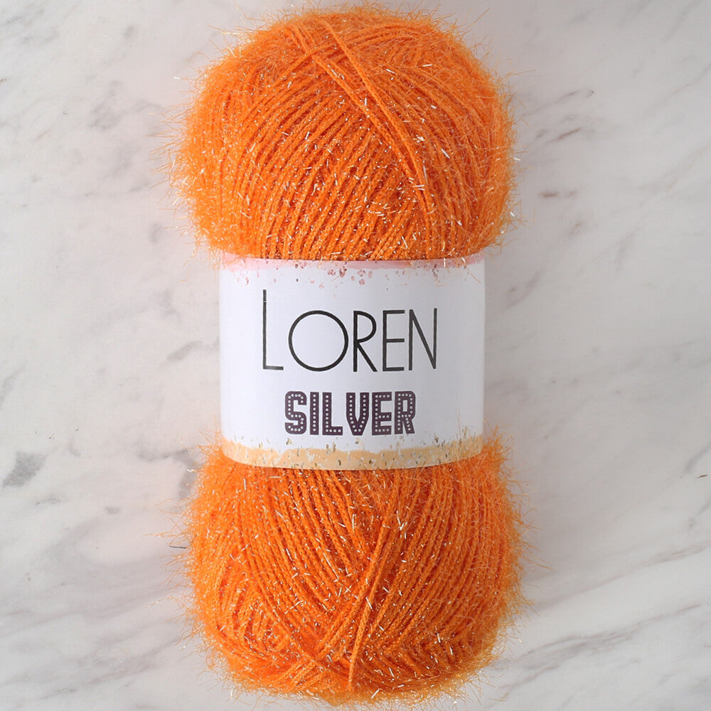 Loren Silver Knitting Yarn, Orange - RS0103