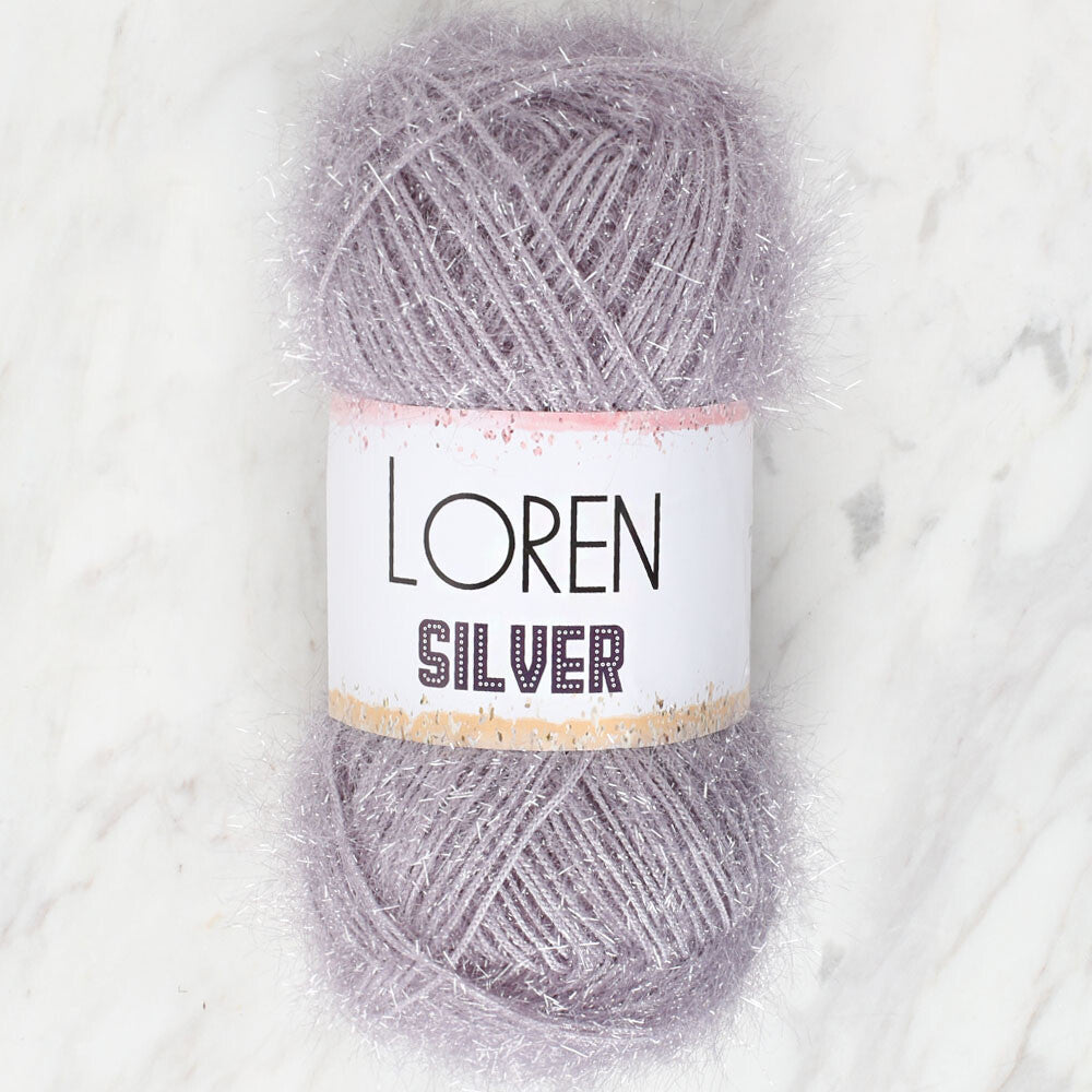 Loren Silver Knitting Yarn, Grey - RS0006