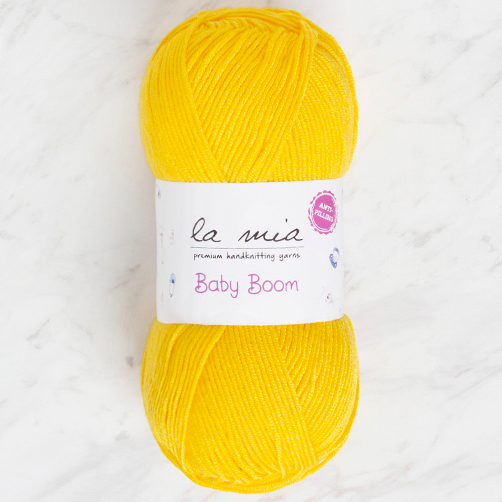 La Mia Baby Boom Yarn, Yellow - 1338