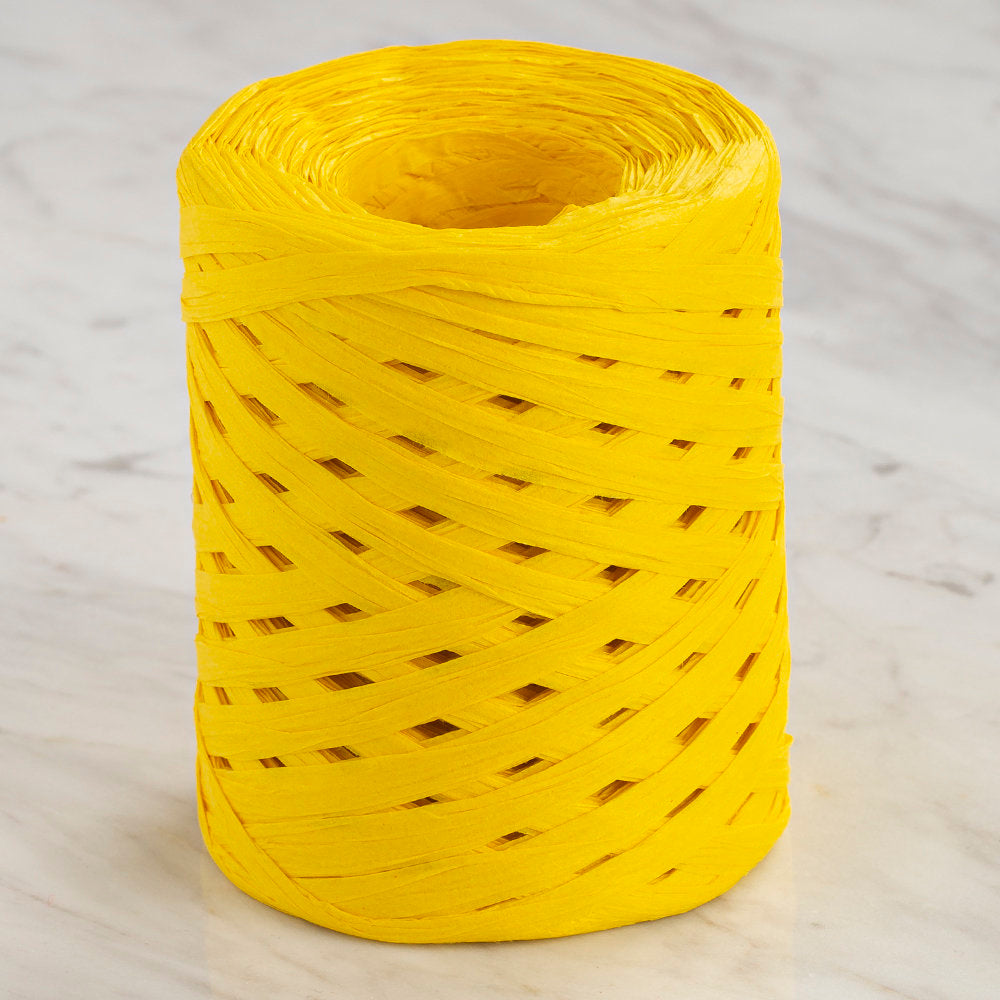 Loren Natural Raffia Paper Yarn, Yellow - 9