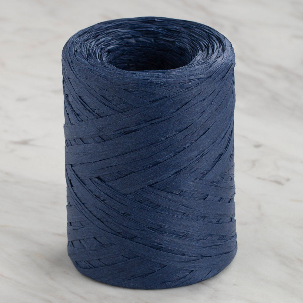 Loren Natural Raffia Paper Yarn, Navy - 22