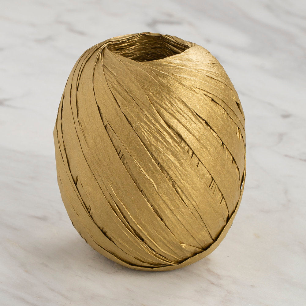 Loren Natural Raffia Paper Yarn, Gold