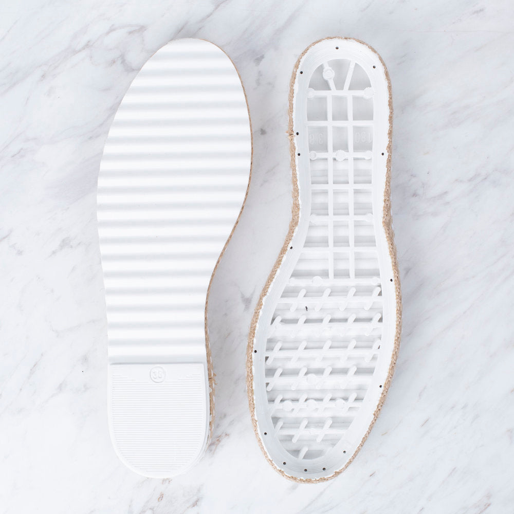 Loren Espadrille / Shoe Sole Straw Size:38 (US 7.5) White