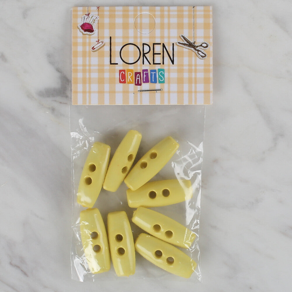 Loren Crafts 8 Pack Shepherd Button, Yellow - 67