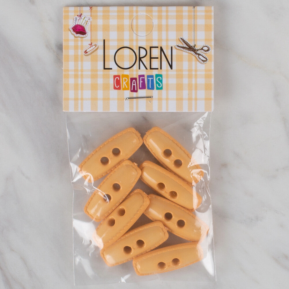 Loren Crafts 8 Pack Shepherd Button,  Orange - 78