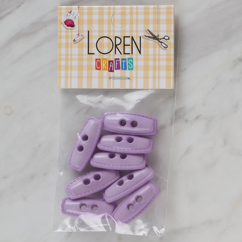 Loren Crafts 8 Pack Shepherd button, Lilac - 89