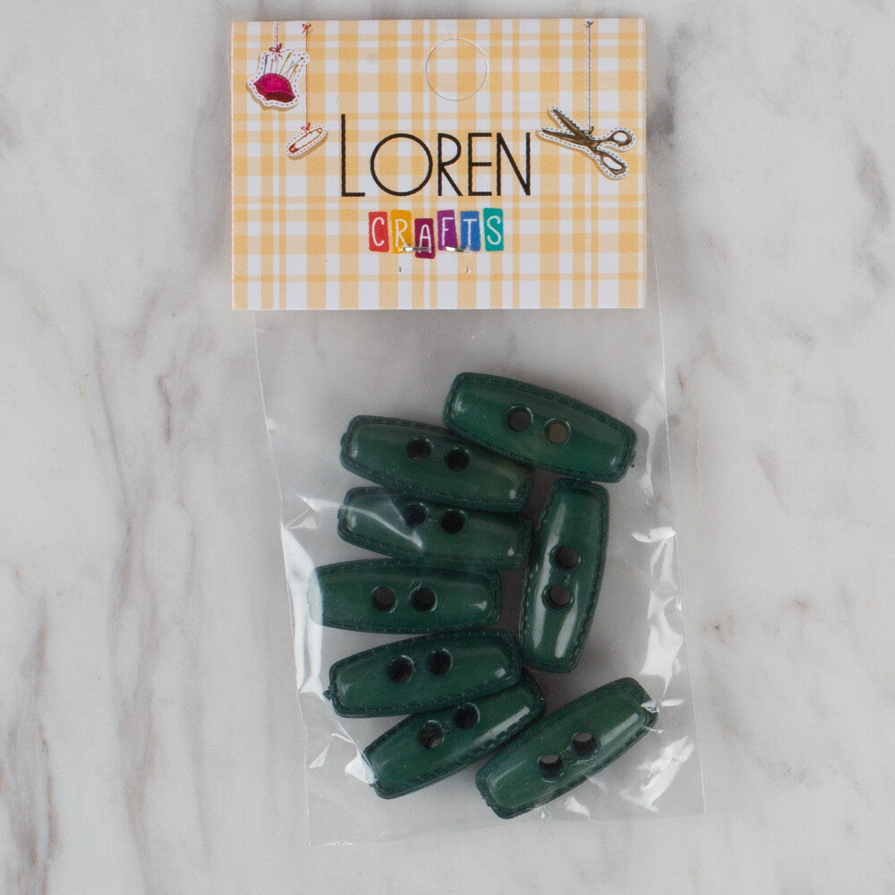 Loren Crafts 8 Pack Shepherd Button, Green - 92