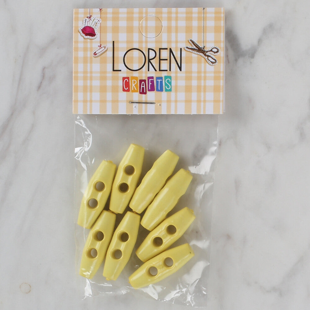 Loren Crafts 8 Pack Shepherd Button, Yellow - 117