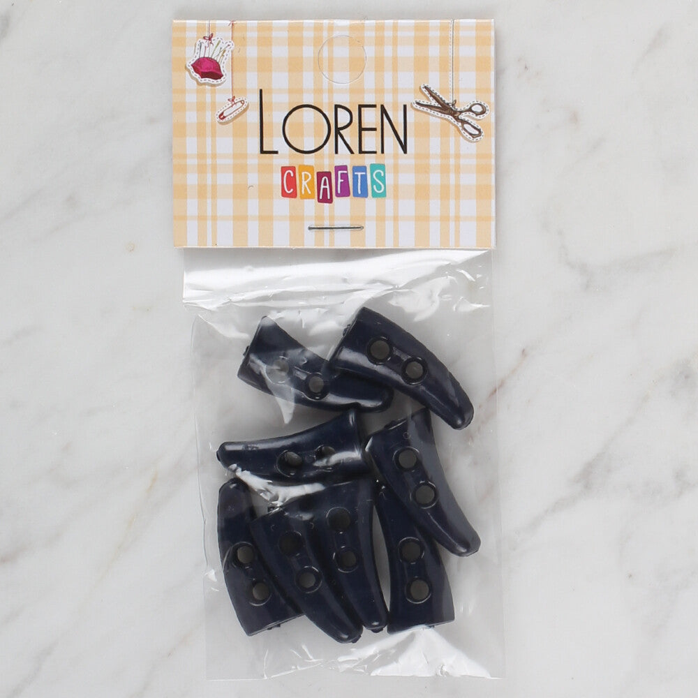 Loren Crafts 8 Pack Shepherd Button, Dark Navy Blue - 127
