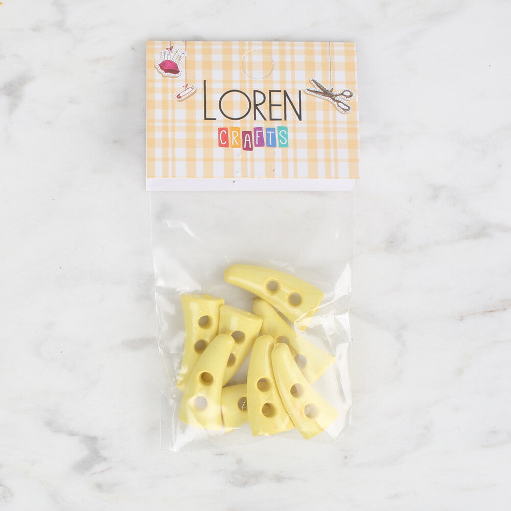 Loren Crafts 8 Pack Shepherd Button, Yellow - 133