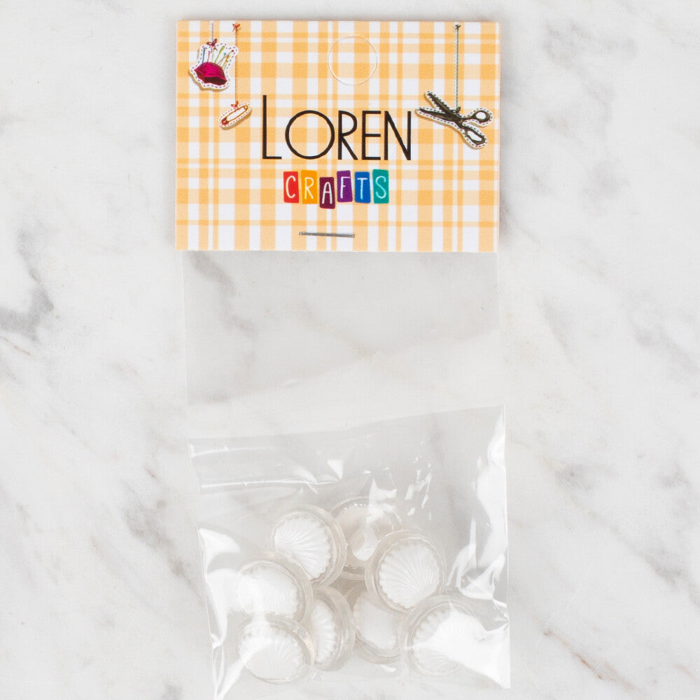 Loren Crafts 8 Pack Seashell Button - 280