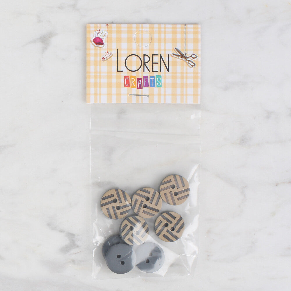 Loren Crafts 8 Pack Stripe Patterned, Anthracite - 299