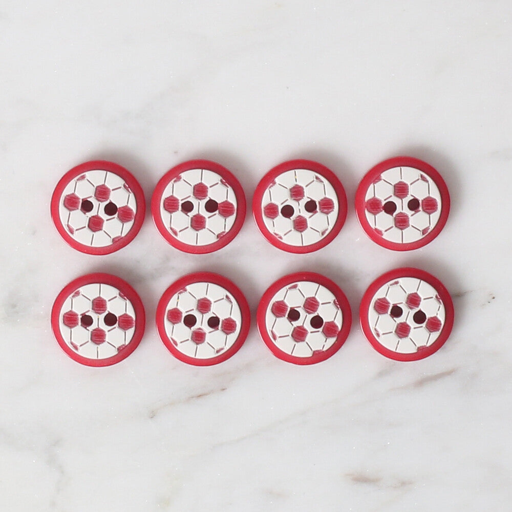 Loren Crafts 8 Pack Soccer Ball Button - 418