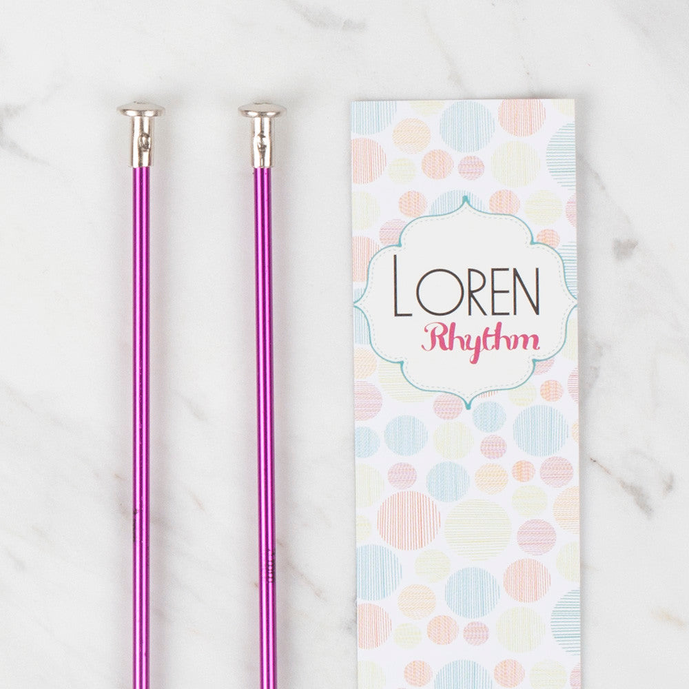 Loren Rythm Knitting Needle, Metal, 3mm, Purple