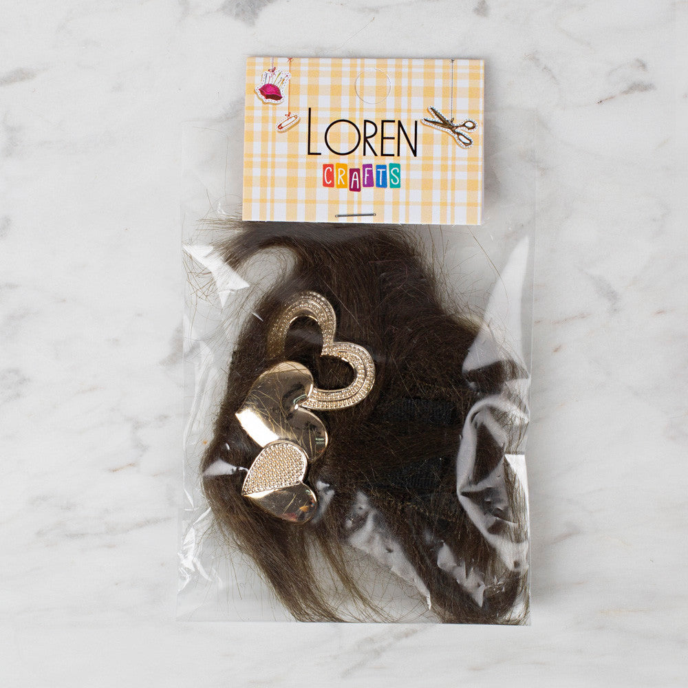 Loren 2 Pcs Faux Fur Fluffy Shoe Clip, Khaki Green