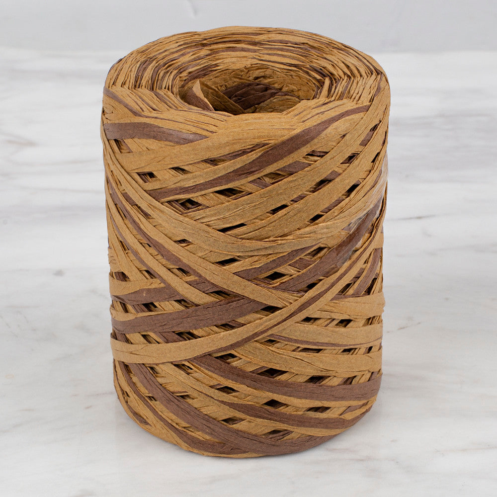 Loren Natural Raffia Paper Yarn, Variegated, 50 gr