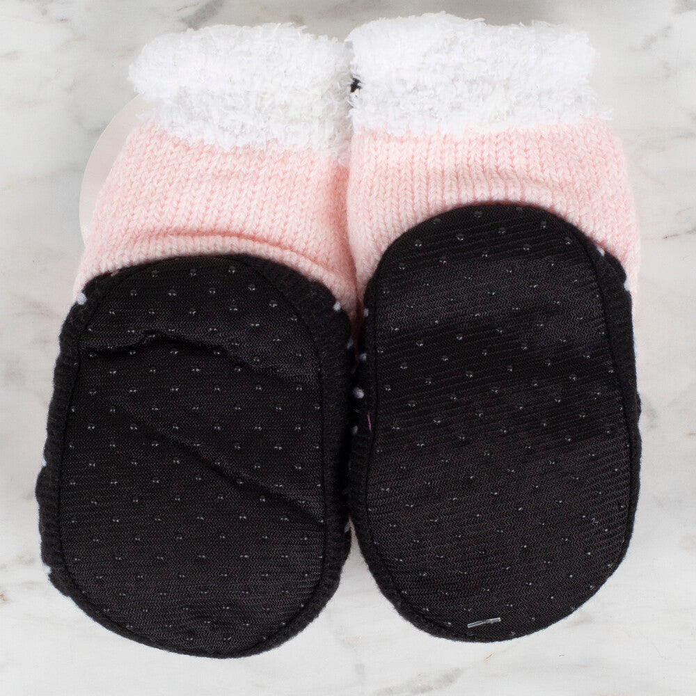 Loren Baby Booties, Light Pink Bunnie