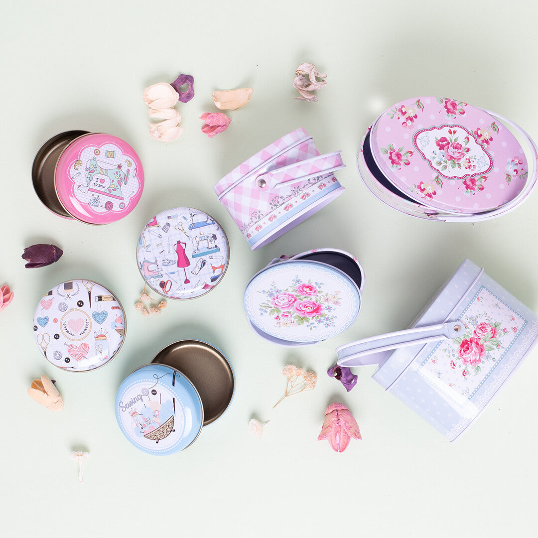 Loren Collectables Tin Boxes, Pink