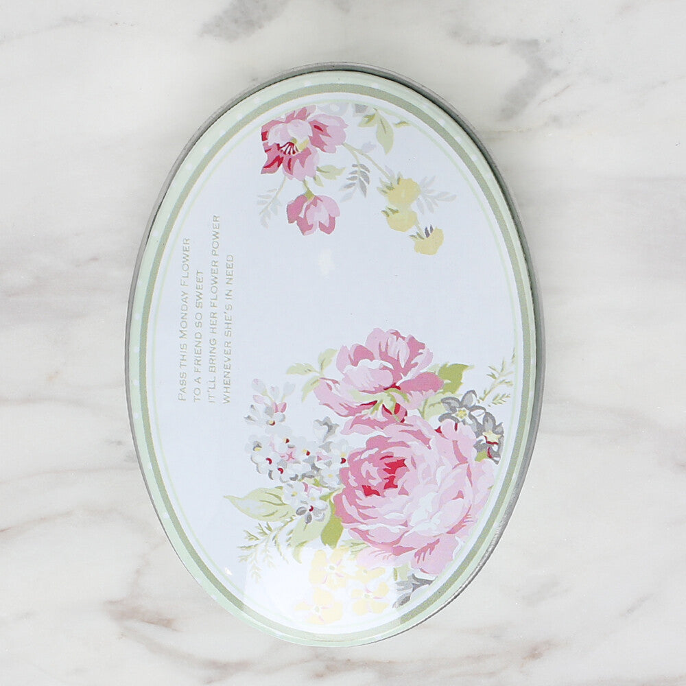 Loren Oval Shaped Tin Storage Box