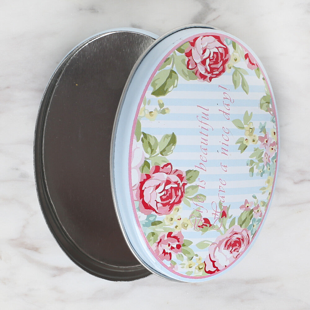 Loren Oval Shaped Tin Storage Box