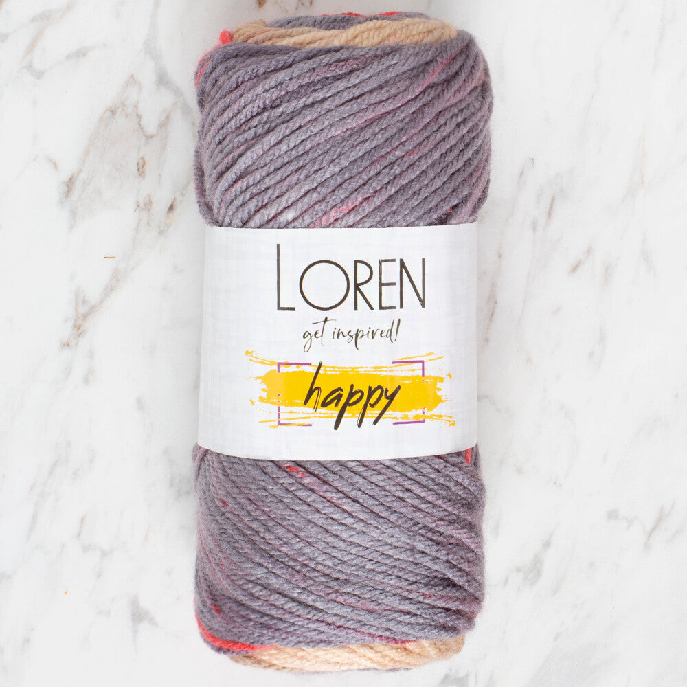 Loren Happy Knitting Yarn, Variegated - RH006