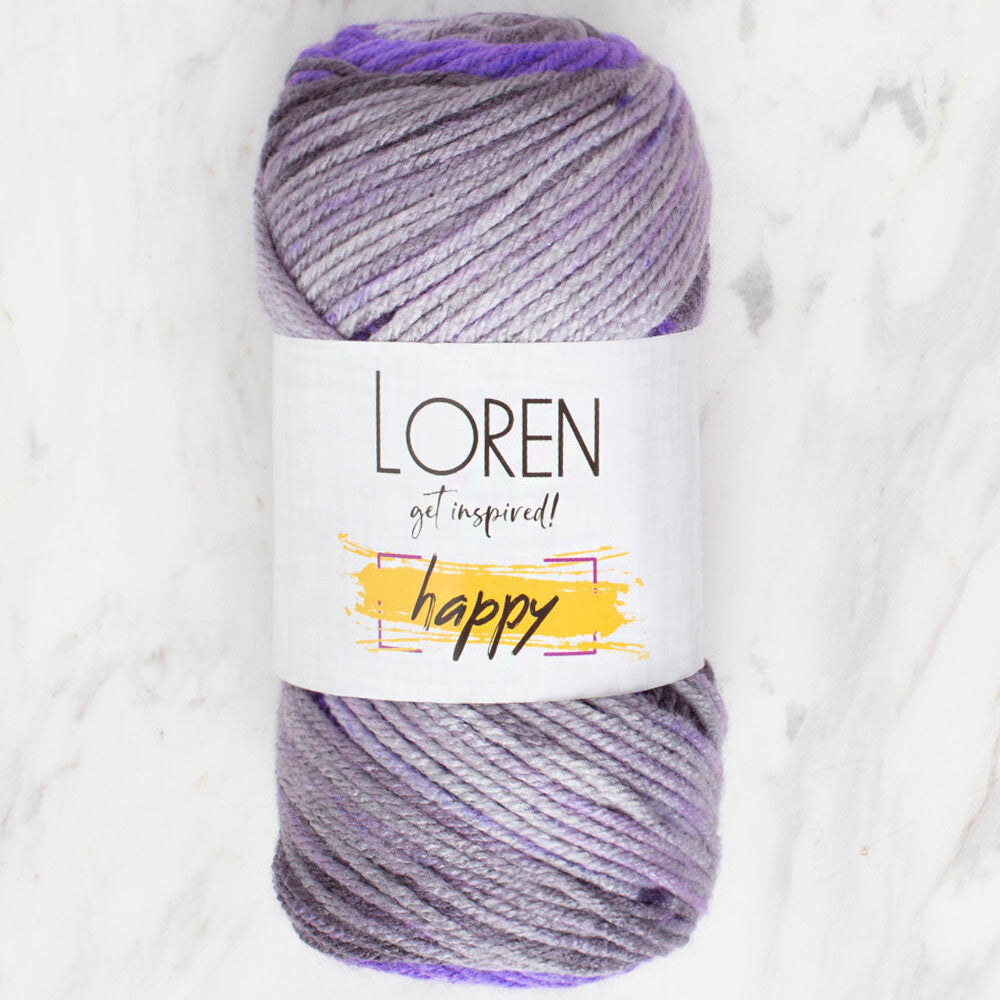 Loren Happy Knitting Yarn, Variegated - RH009