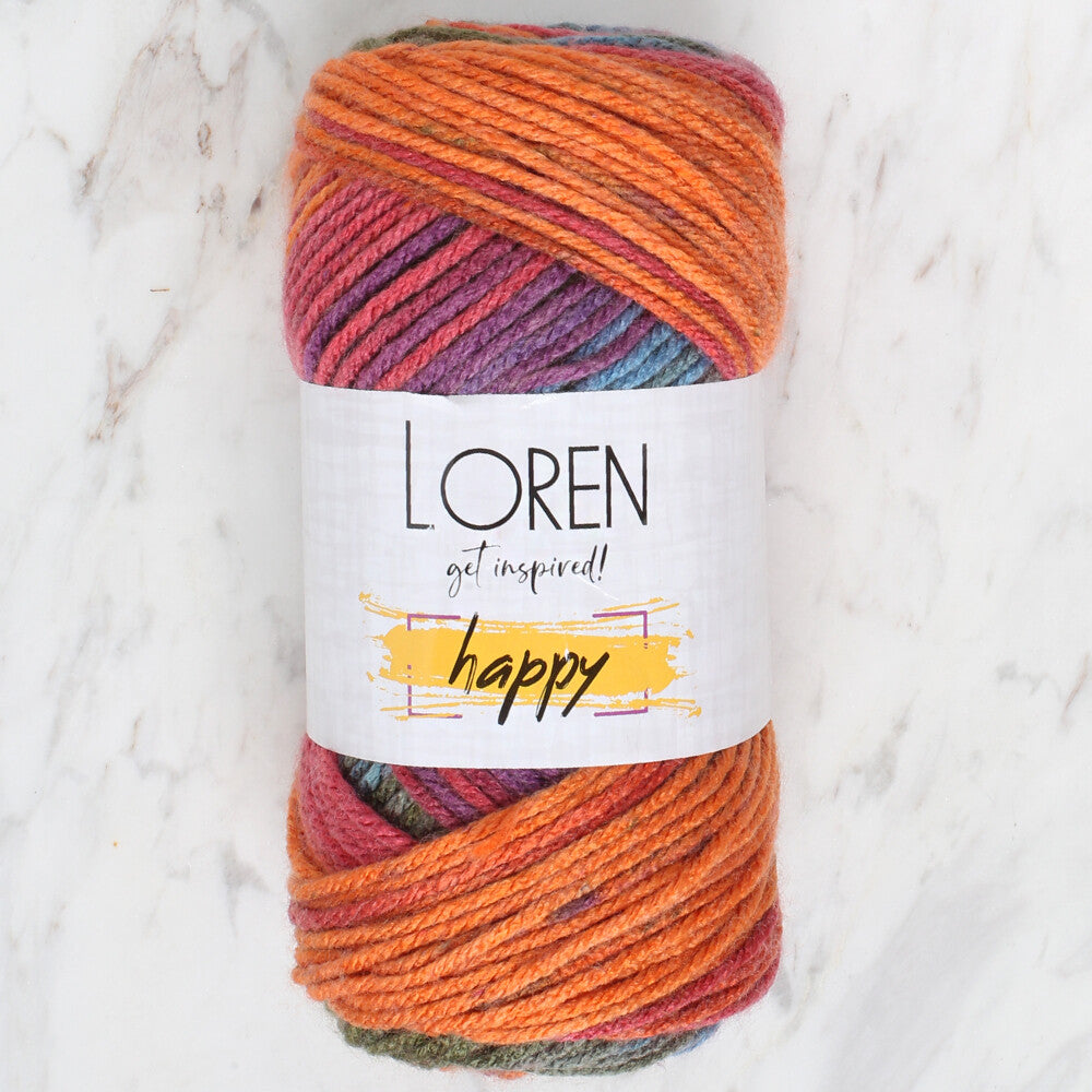 Loren Happy Knitting Yarn, Variegated - RH017