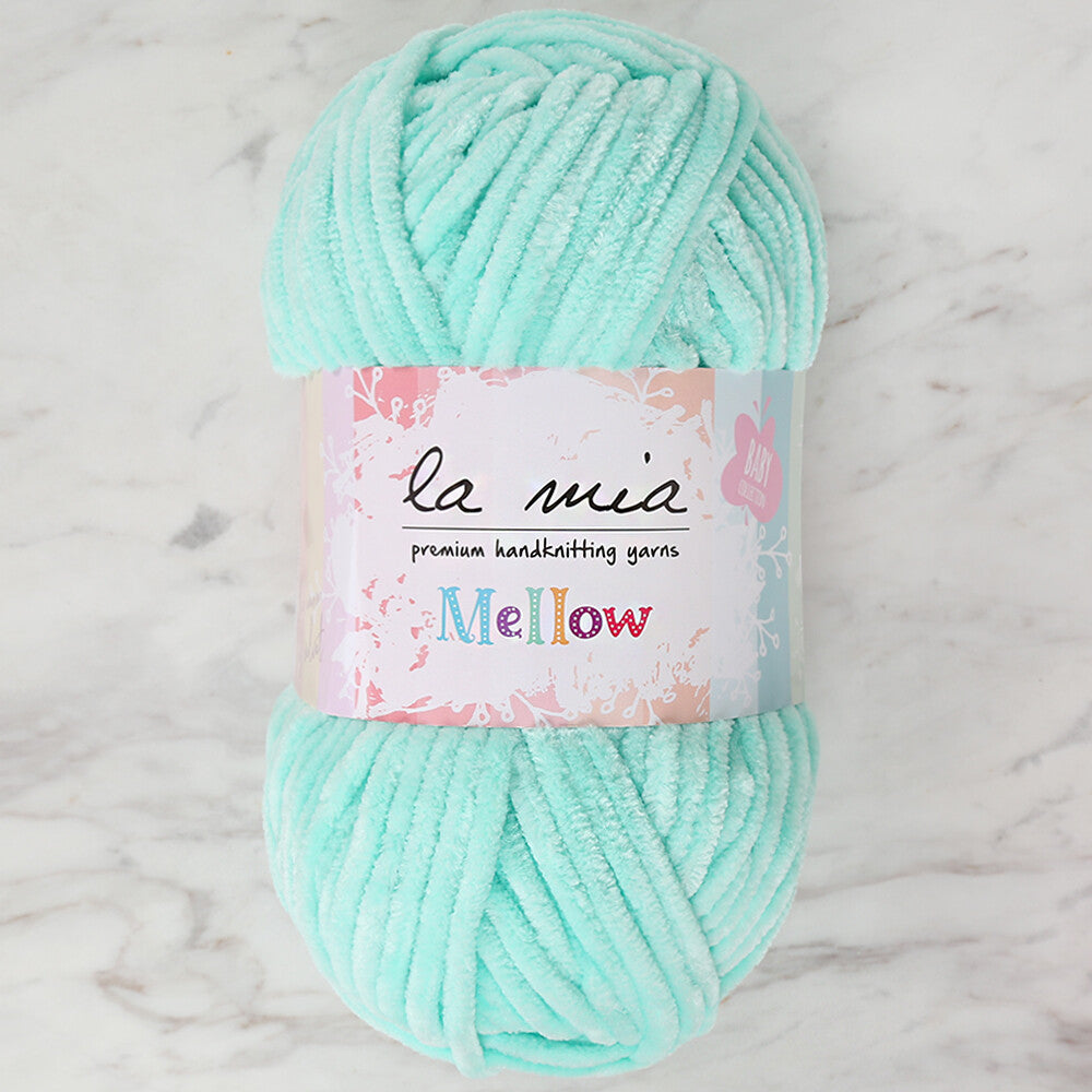 La Mia Mellow Chenille Yarn, Green - 954