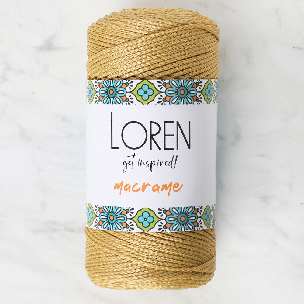 Loren Macrame Knitting Yarn, Gold - RM 050