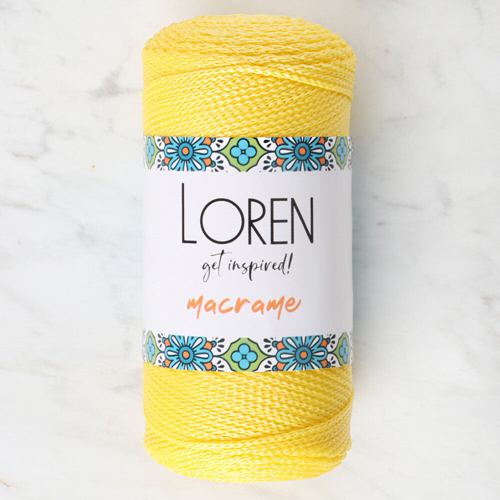 Loren Macrame Knitting Yarn, Yellow - RM 055