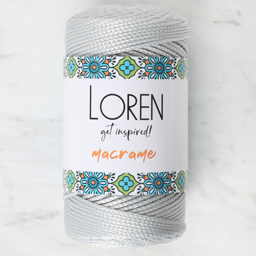 Loren Macrame Knitting Yarn, Grey - RM 060