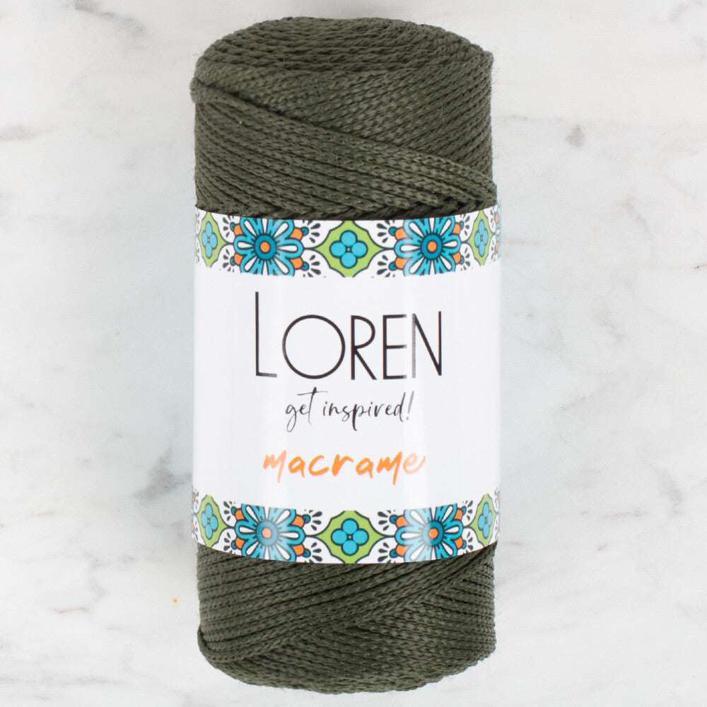 Loren Macrame Knitting Yarn, Navy Green - RM 0195