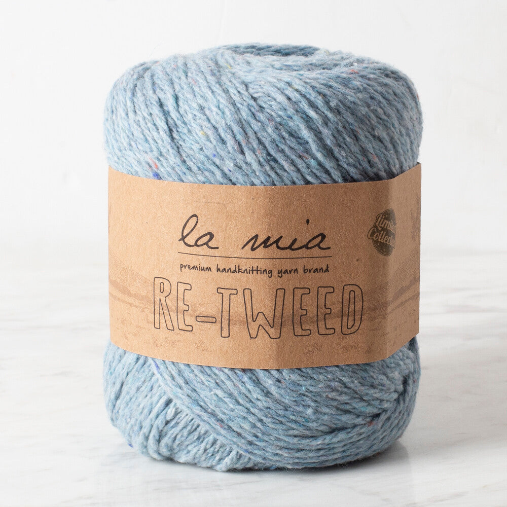 La Mia Re-Tweed Melange Yarn, Blue - L106